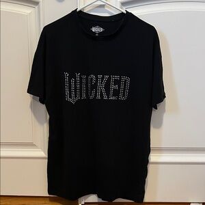 Official Wicked Black Short Sleeve Tee with Rhinestone - Unisex Medium